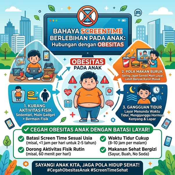 Layar Gadget Mengikat Langkahnya, Yuk Bantu Si Kecil Lepas dari Risiko Obesitas!